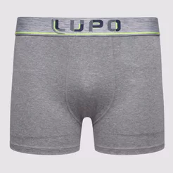 Cueca Lupo Boxer Algodão com Elastano Cinza e Verde