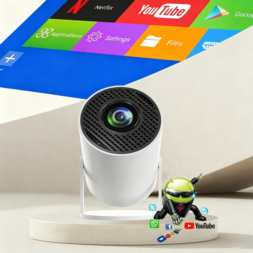 Projetor HD 4K 150" Suporte Tv Box Xbox PS Pc WiFi Bluetooth Cinema em Casa Android Celular USB HDMI