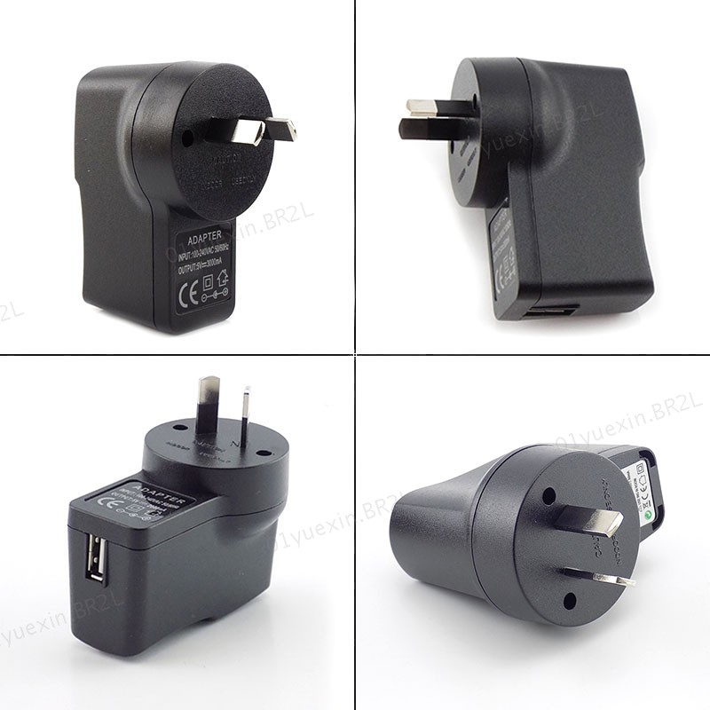 Austrália AU Plug Adaptador 5V 1A 2A 3A USB Carregador De Parede Fonte Alimentação Viagem AC Carregamento Universal BR2L