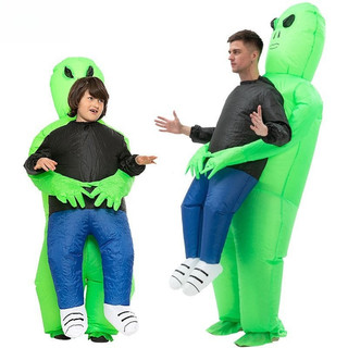 Adequado para adultos e crianças fantasias de alienígena infláveis, fantasias de festa, fantasias divertidas, fantasias