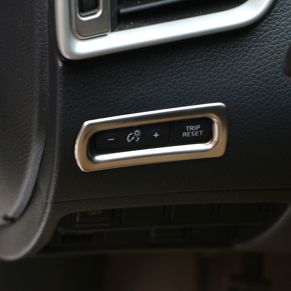 Painel De Ajuste De Condicionamento De Carro Interior De Aço Inoxidável Capa Guarnição Adesivo Quadro Para Nissan Xtrail