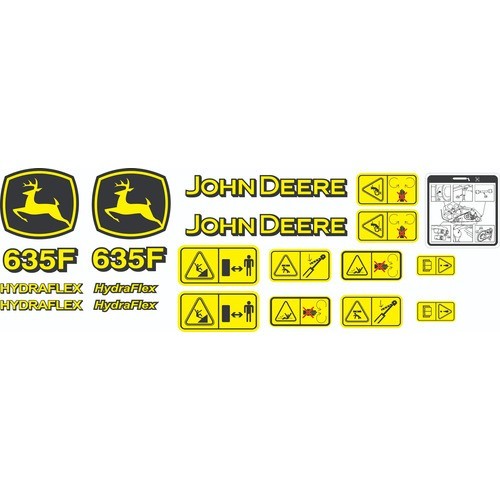 Kit Adesivo Decalque Plataforma John Deere 635 F
