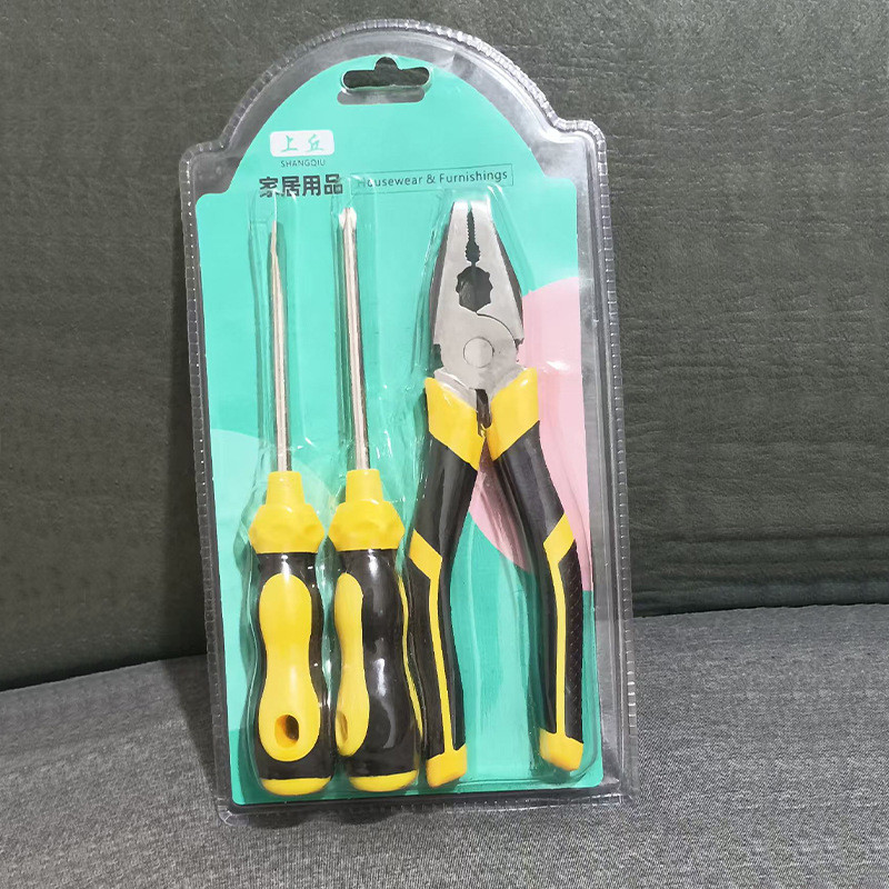 Conjunto de chaves de fenda, alicates, ferramentas, alicates combinados, chaves de fenda torx e de ponta plana, conjunto