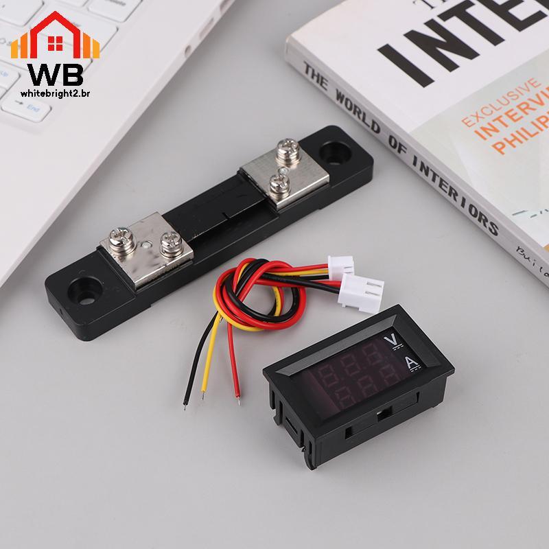 WBHG Mini Voltímetro Digital Amperímetro DC 0-100V 50A Amp Volt Tensão Medidor De Corrente Detector Tester 0.28 " Displa