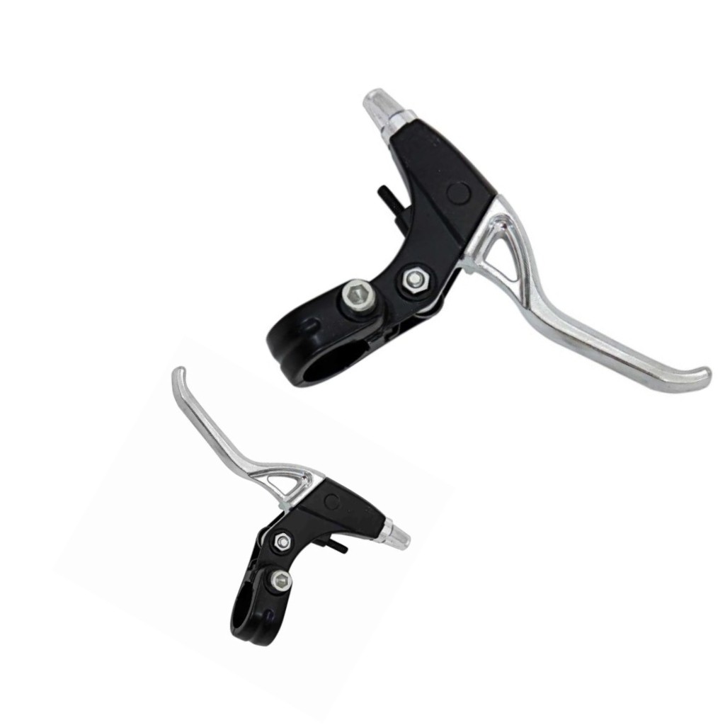 Par Manete de Freio Bike Heiland Alumínio Maçaneta de Freio V-Brake Disco Mecânico MTB Preto 3 dedos