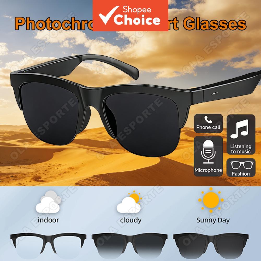 Óculos Inteligentes Nova Mudança De Cor De Áudio Lentes Anti-Uv Sem Fio Bluetooth Esportes Ao Ar Livre Fone De Ouvido As