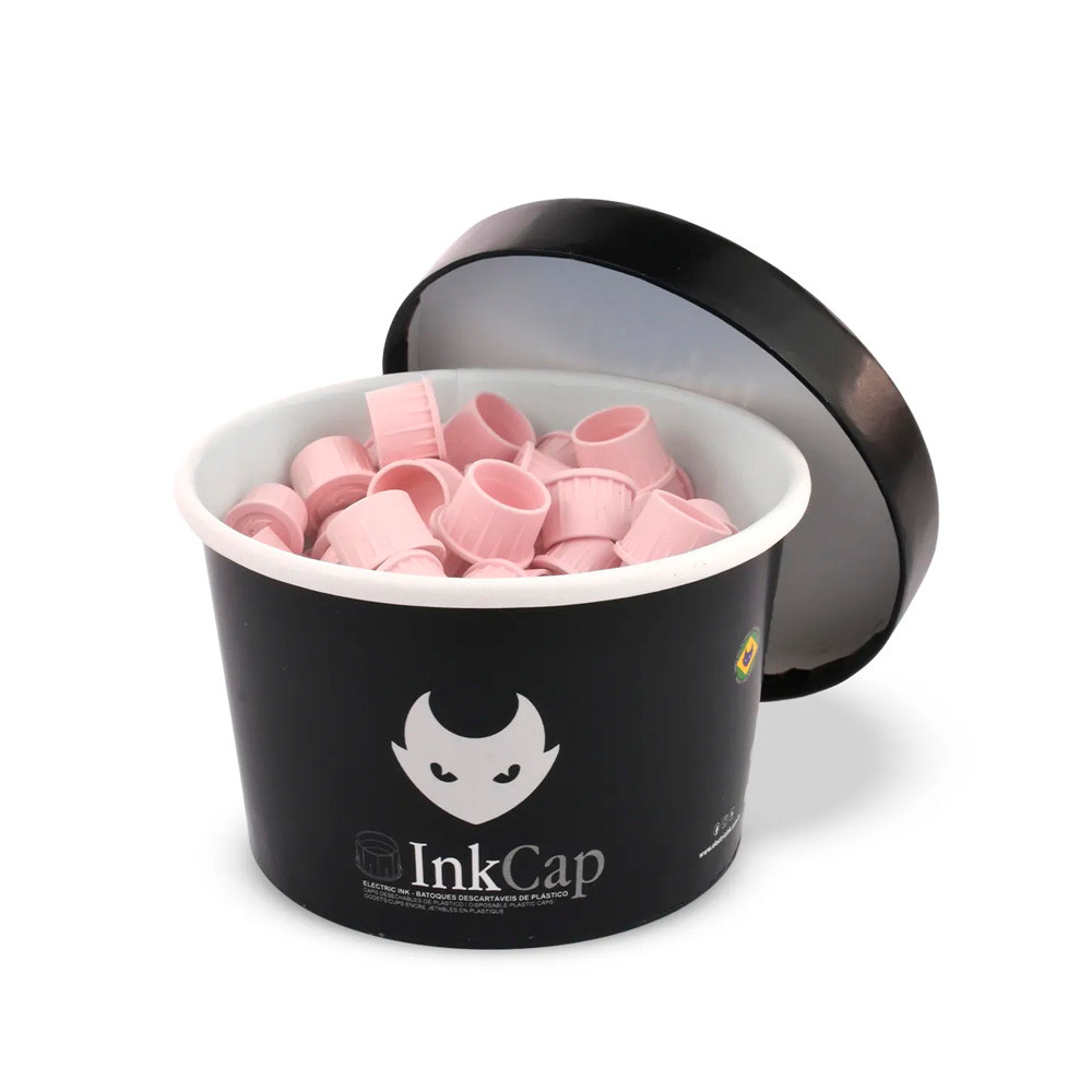 Batoque de Silicone Ink Cap Rosa M Electric Ink Pacote Com 80 Unidades