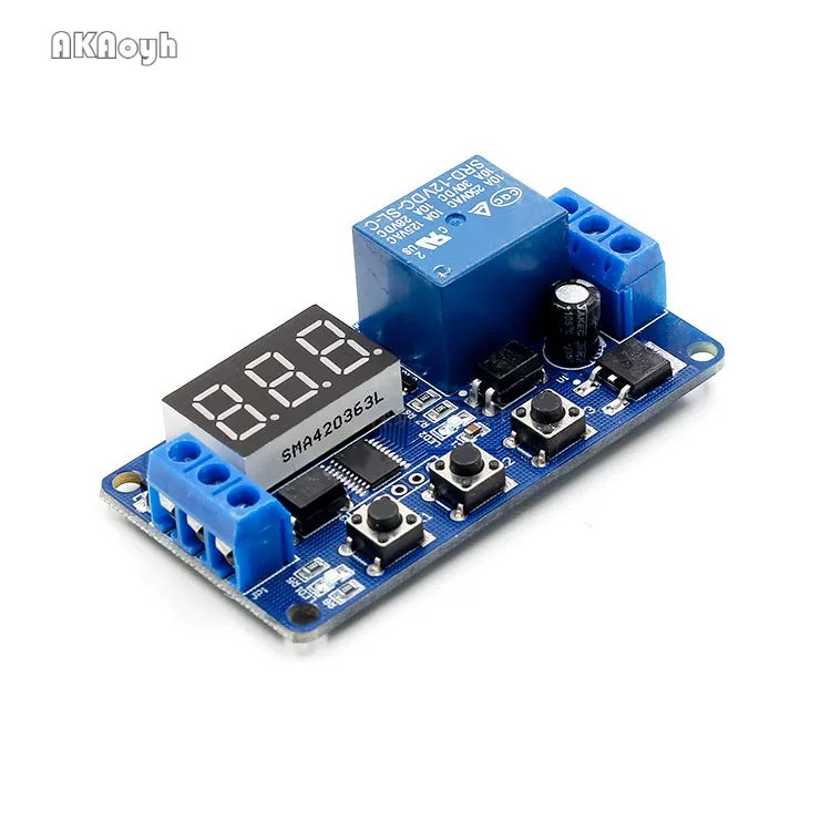 Interruptor de gatilho externo liga-desliga de atraso 5V12V Módulo de tempo de controle de ciclo de relé Contagem regres