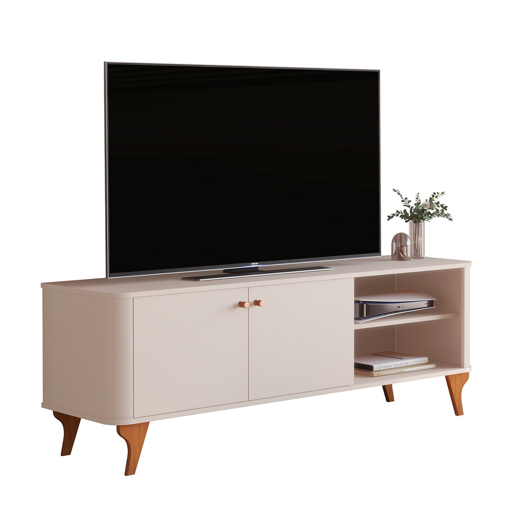 Rack Bancada Arumã Para TV até 60" Polegadas