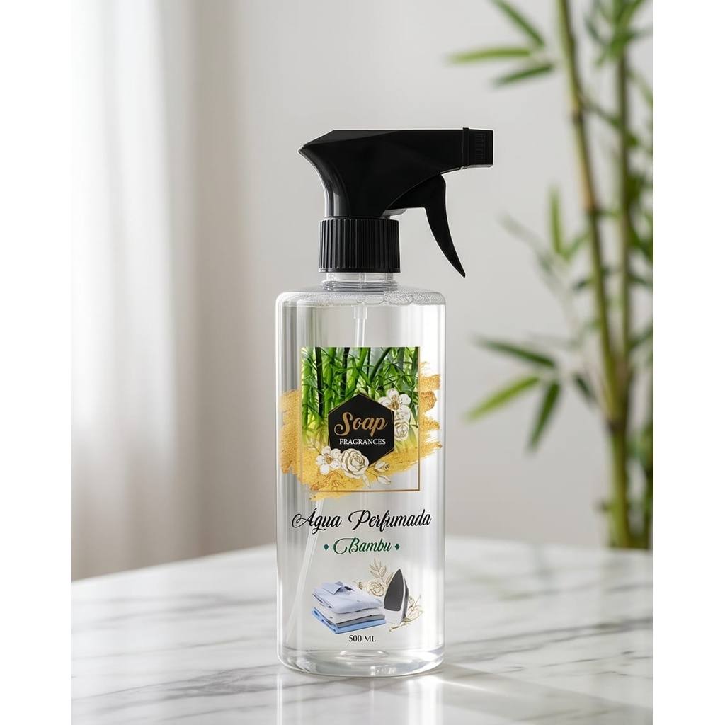 AGUA PERFUMADA BAMBU 500 ML SPRAY BURRIFADOR ROUPAS, GAVETAS, SOFÁS, TAPETES, CORTINAS