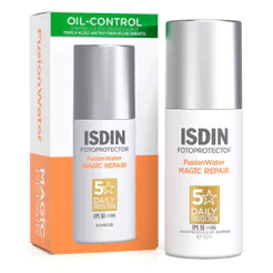 Protetor Solar Facial Isdin Fotoprotector Fusion Water Magic Repair 5 Stars FPS 50 50ml