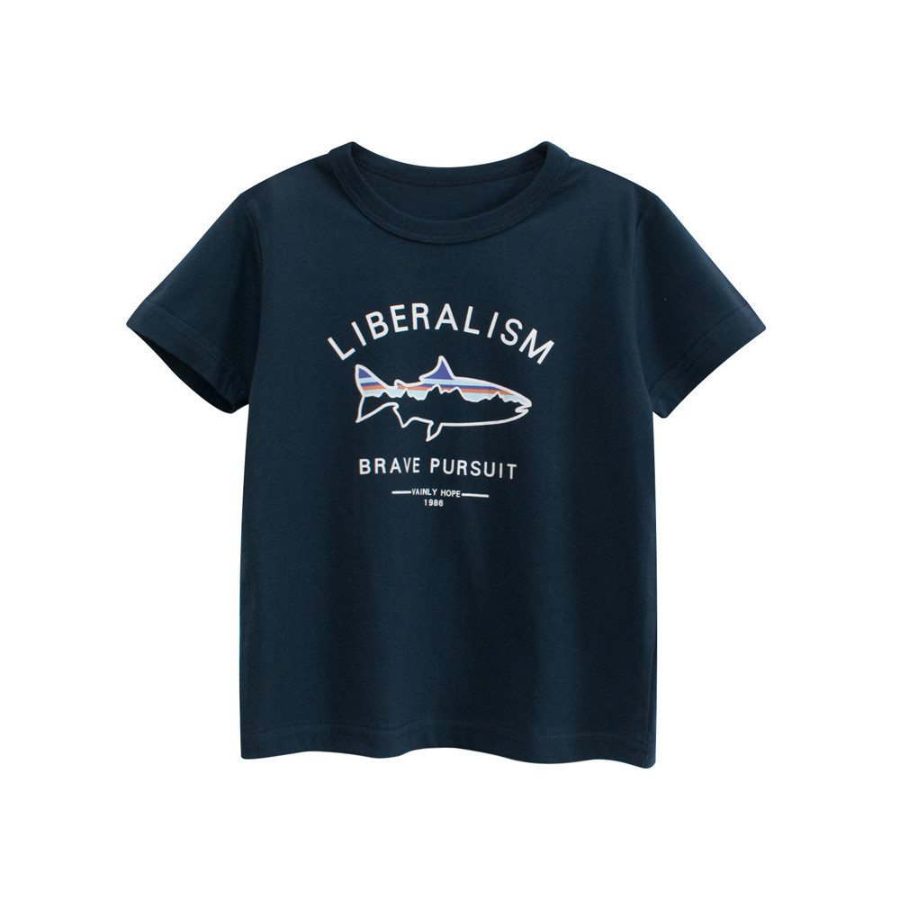 27 crianças puro algodão versão coreana roupas infantis 2026 verão crianças de manga curta camiseta menino bebê dos dese
