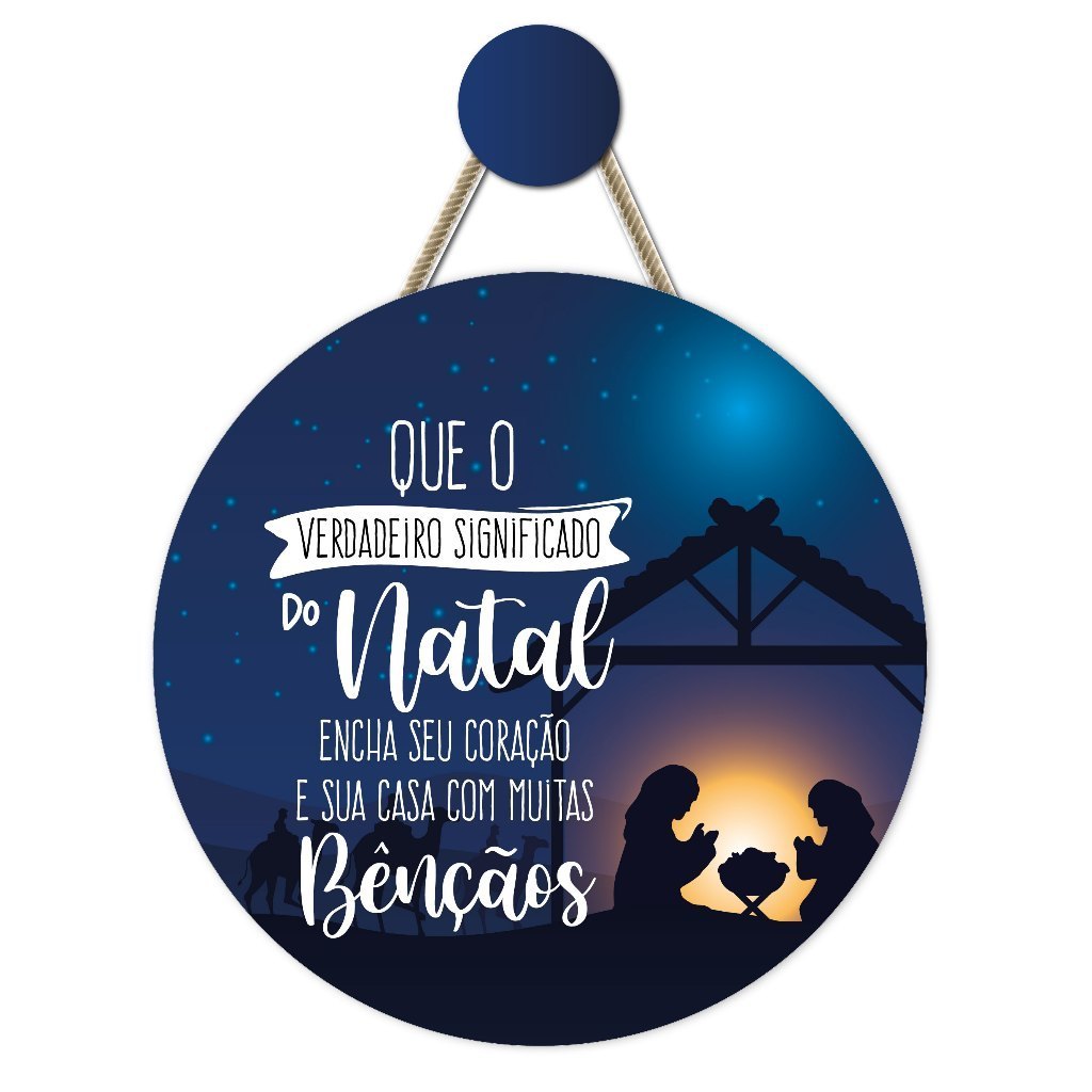 Enfeite Porta Casa Feliz Natal + Pendurador Incluso, Decoração Sala, Significado Do Natal