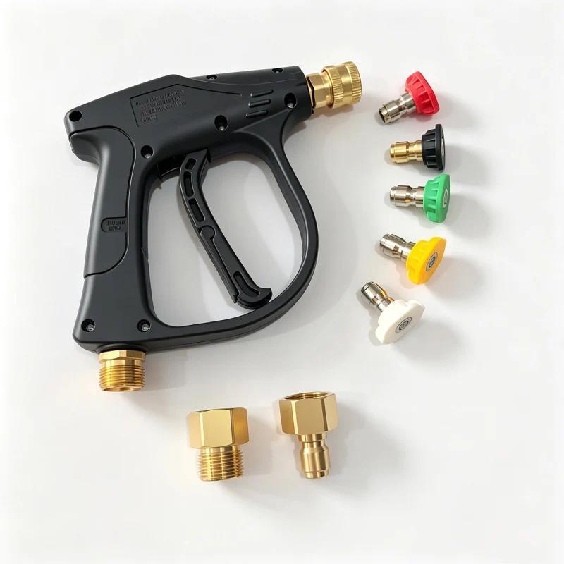 Kit De Pistola Para Lavadora De Pressão , Tomada De Conexão Rápida De 1/4 " , Entrada De Rosca M22-14 , 5 Pontas De Bico