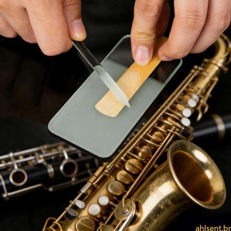 Todas As Ferramentas Reparo Aparador Saxofone, Lixadeira Profissional, Superfície Vidro Para Entusiastas D