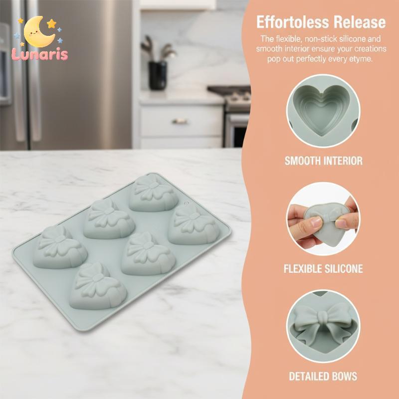 Lunaris Silicone 3D Coração Arco Forma Bolo Doces Molde De Chocolate Fondant Para Assar Açúcar Artesanato Decoração Novo