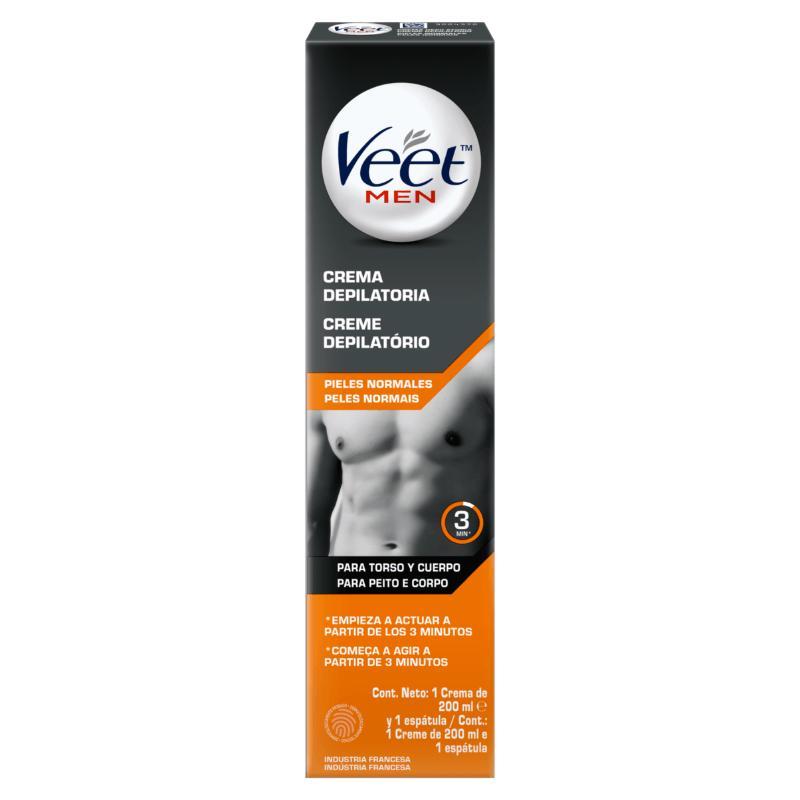 Creme Depilatório Corporal Veet Men 200ml + 1 Espátula
