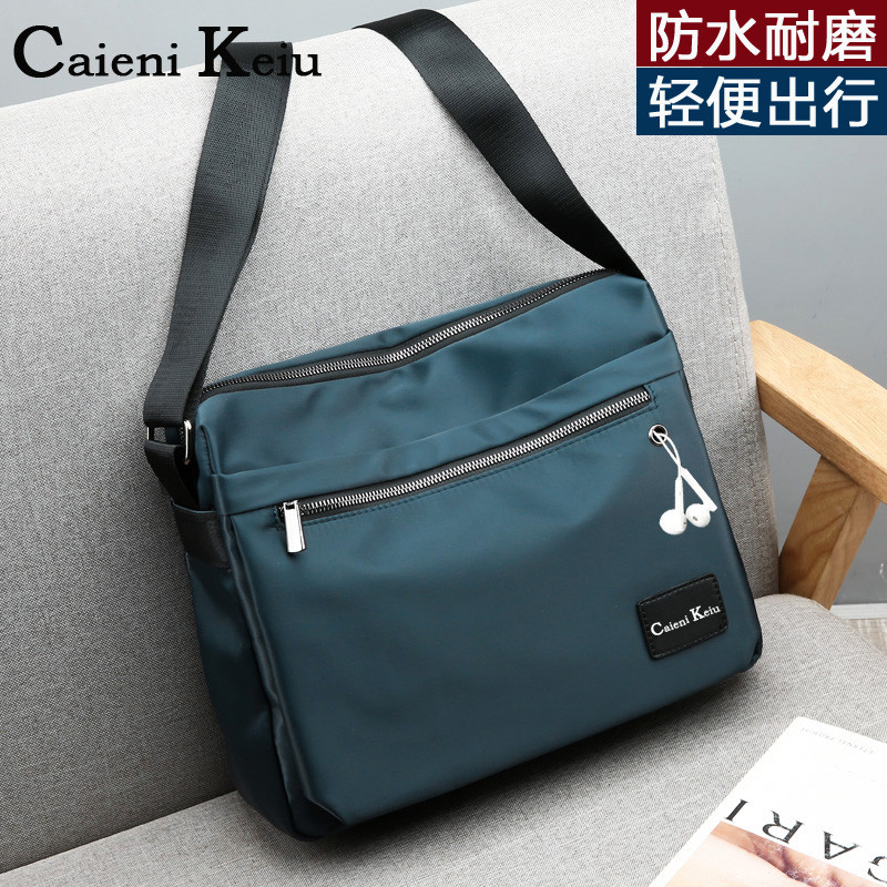Bolsa de ombro masculina à prova d'água, bolsa mensageiro de pano Oxford, bolsa masculina de lona Casual, bolsa de ombro
