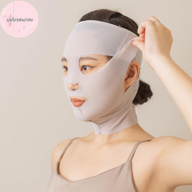 ADAWA 3D Reutilizável Respirável Beleza Mulheres Anti Rugas Emagrecimento Bandagem V Shaper Full Face Lift Máscara De Do