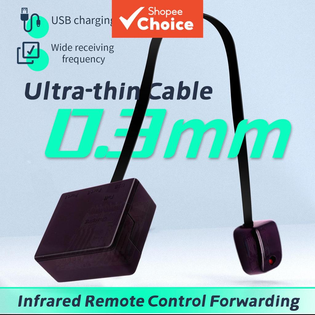 Repetidor Extensor de Infravermelho – Kit de Extensão para Controle Remoto IR com Cabo para Home Theater e Eletrônicos