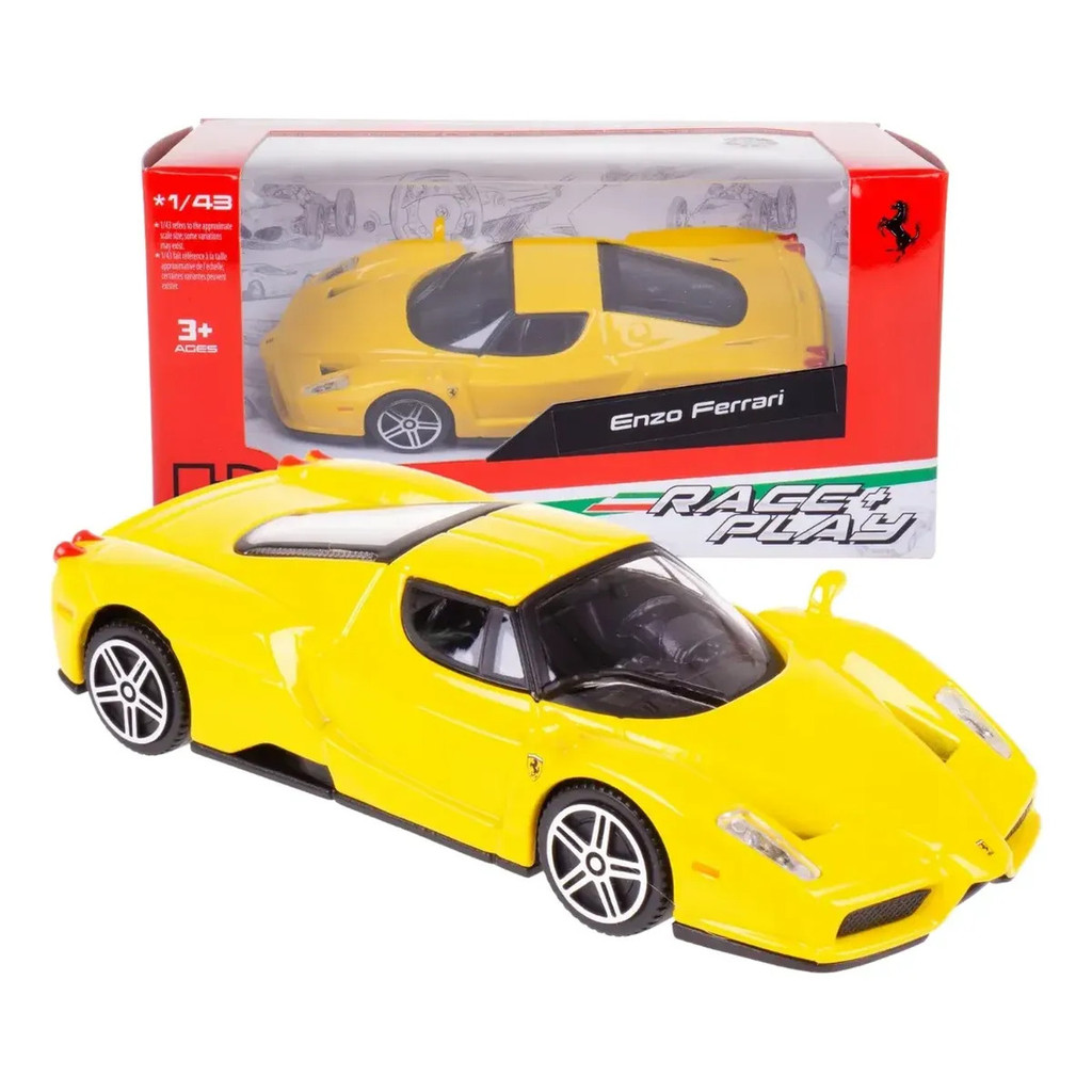 Miniatura Ferrari Enzo Ferrari 1:43 Bburago Amarelo