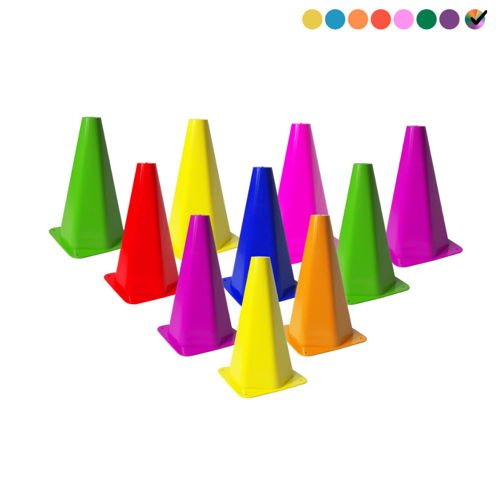 Kit 10 Cones Funcional Agilidade Treinamento Academia Futsal