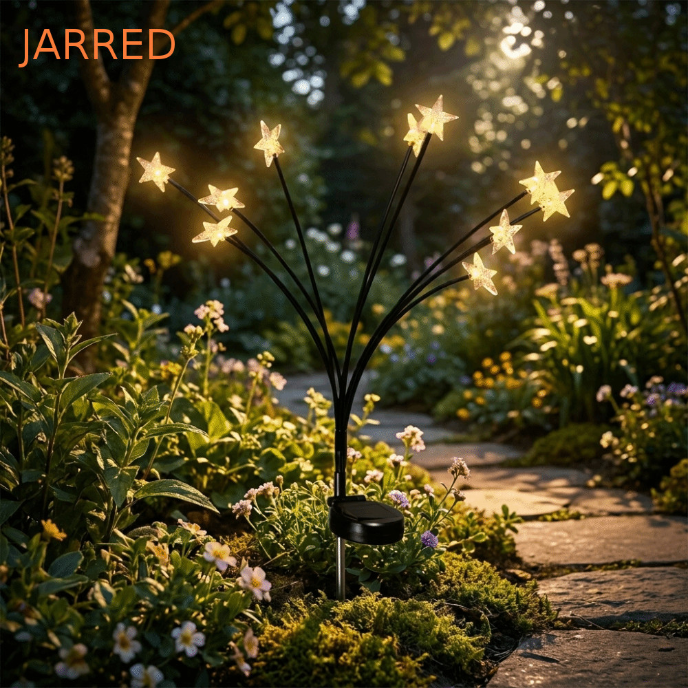 Luzes De Estaca Estrela JARRED , LED Solares À Prova D'água Movidas A Energia Solar , Lâmpadas De Decoração Ao Ar Livre 