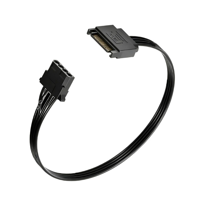 YOI 15Pin Para 4Pin Floppy Drive Port Conversor De Cabo De Alimentação Acessórios De Computador