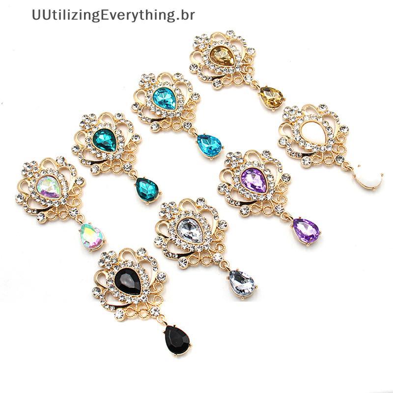 UUTIL 32 * 60MM Botão De Strass Broche De Cabelo Joias Acessórios DIY