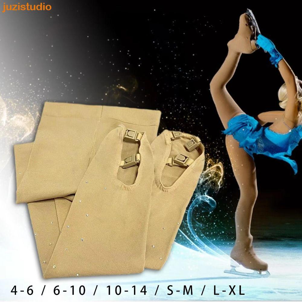 Meia-Calça De Patinação Artística JUZISTUDIO , Com Capa De Sapatos , Calças No Gelo Para Ginástica , Meias Collant