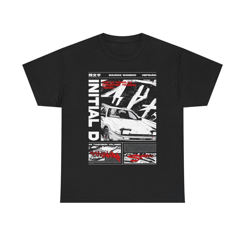 Camiseta Masculina Feminina Initial D Mangá Painel Toyota AE86 T-shirt Unissex Streetwear Envio Imediato
