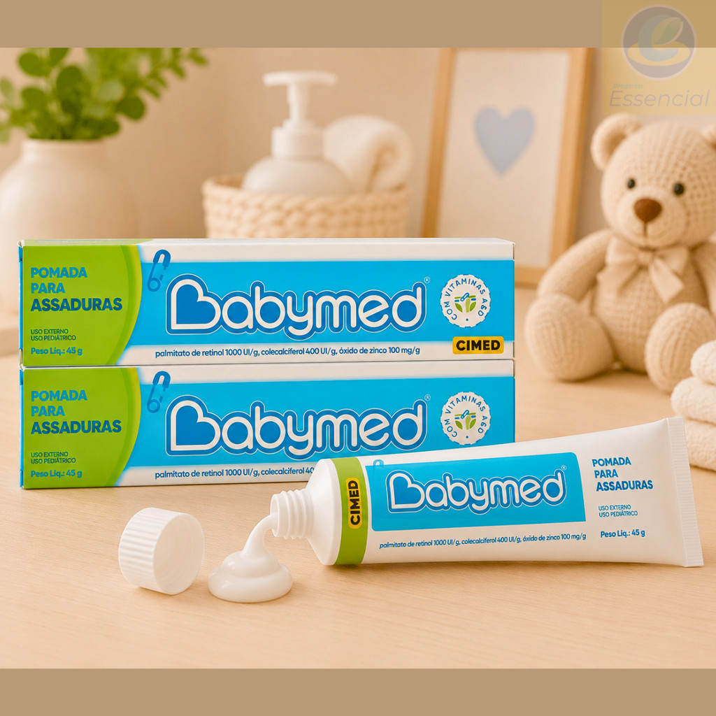 Kit 2 Pomada Assadura Bebê Recém Nascido Creme Babymed Cimed 45g Original Barato Promoção Oferta
