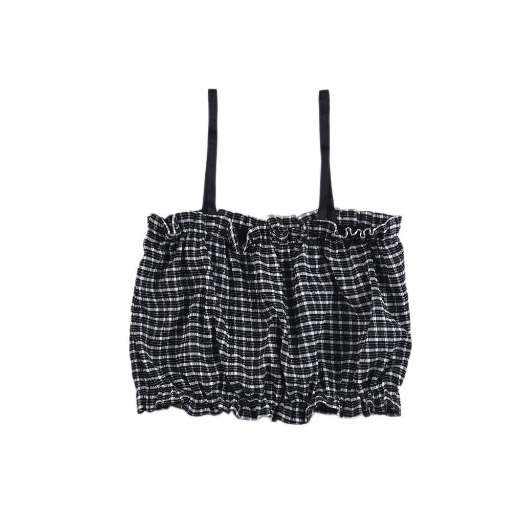 A2441 All-Match Moda Meninas Confortável Na Moda Verão Camisola Casual Casa Xadrez Juventude Popular