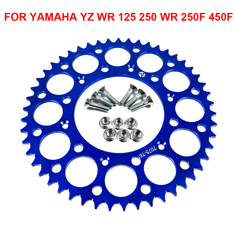 YZ WR 125 250 Engrenagem Da Roda Dentada Traseira Motocicleta Para YAMAHA WR250 WR250F WR400F WR426F WR650F 250F 400F 42