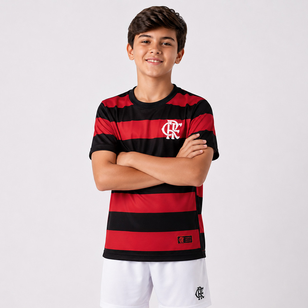 Camisa Flamengo Dry Rubro Negro Juvenil Vermelha · foto 2