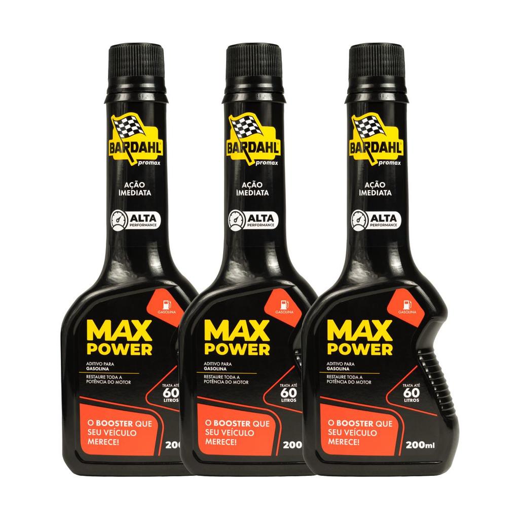 Aditivo Combustível Bardahl Max Power 200ml Kit 3 Un.