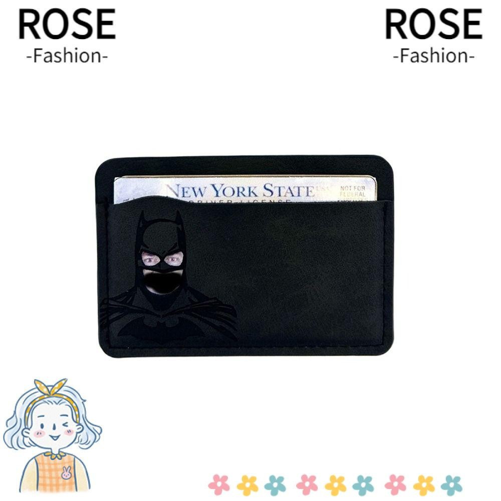 Porta-Cartões De Identificação ROSEGOODS Batman , Capa De Carteira De Motorista De Desenho Animado De Couro PU , Curta M