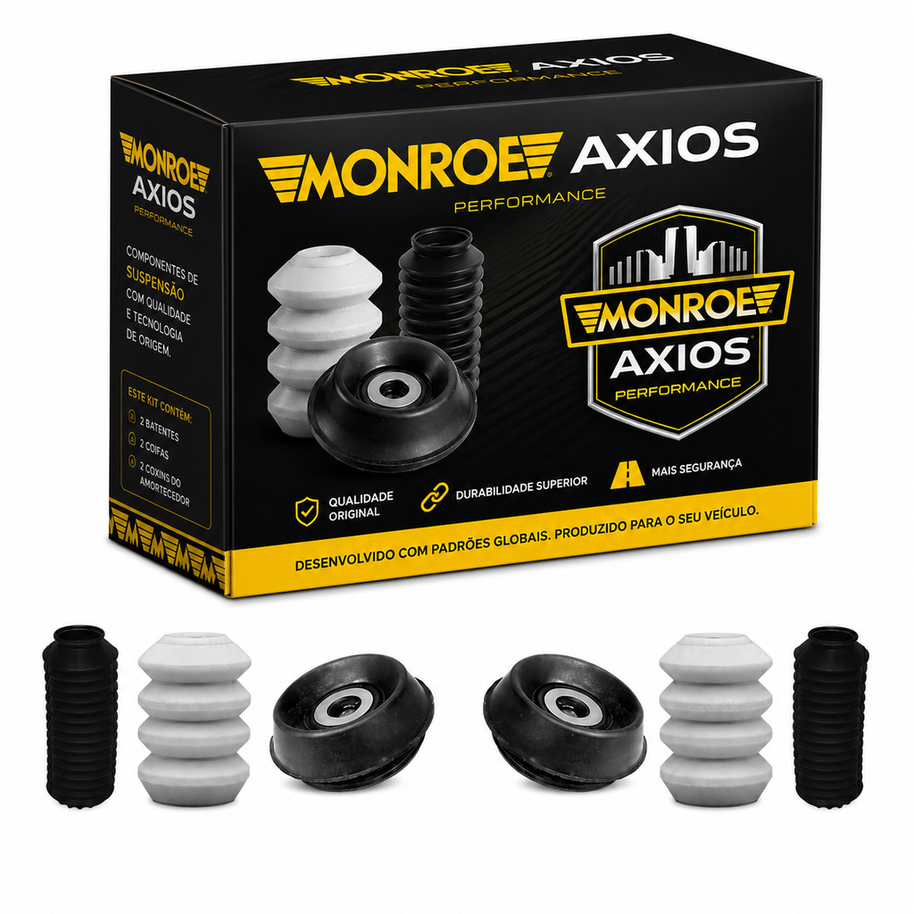 Par Kit Amortecedor Dianteiro Parati 1982 A 1995 Com Rolamento Axios