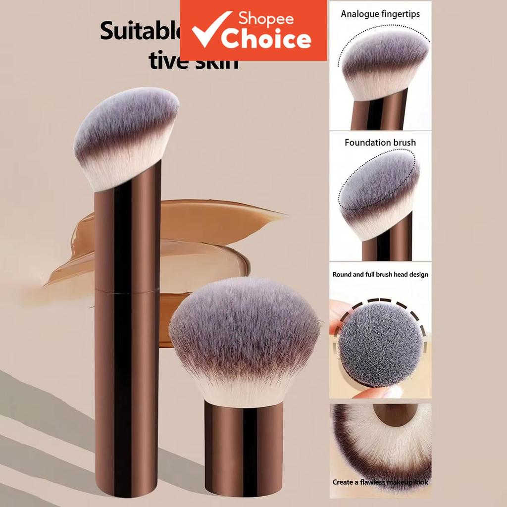 Conjunto Profissional de Pincéis de Maquiagem com 2 peças, Incluindo Pincel de Base, Pincel de Blush, Pincel de Pó,
