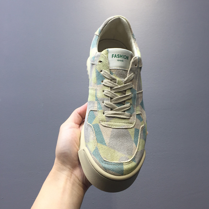 Sapatos masculinos na moda verão respirável sapatos masculinos japoneses Retro tênis camuflagem sapatos Forrest Gump sap