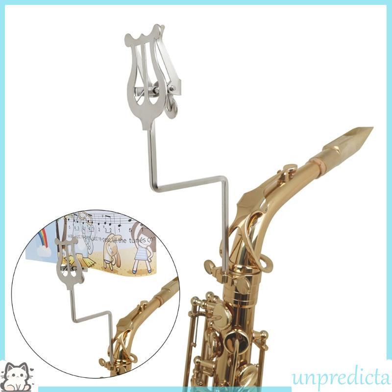 UNPR Saxofone Portátil Folha Música Clipe Suporte Sax Lira Peças Duráveis