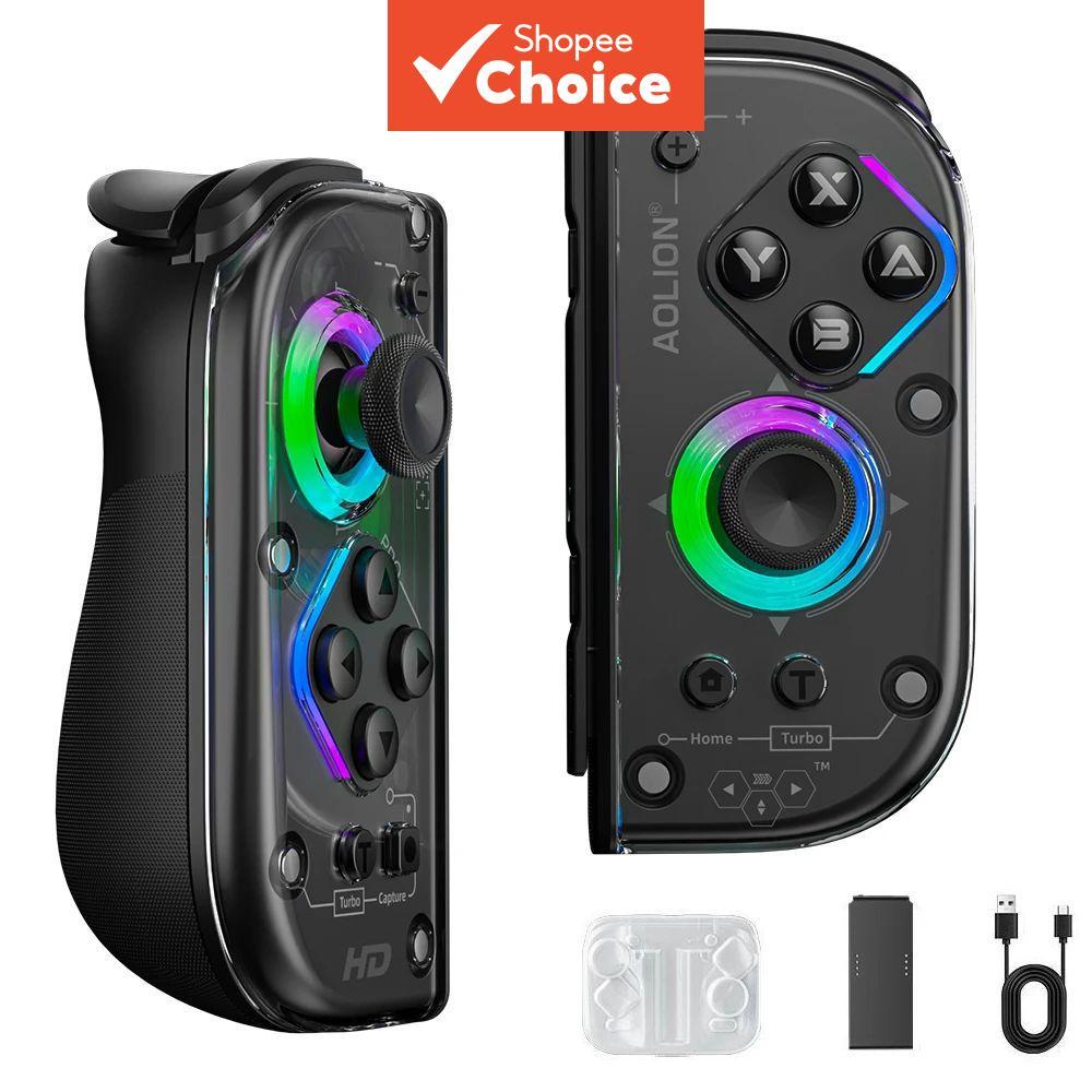 Aolion Controlador De Jogo Sem Fio Dual Hall Joycon GamePad Joystick Para Nintendo Switch
