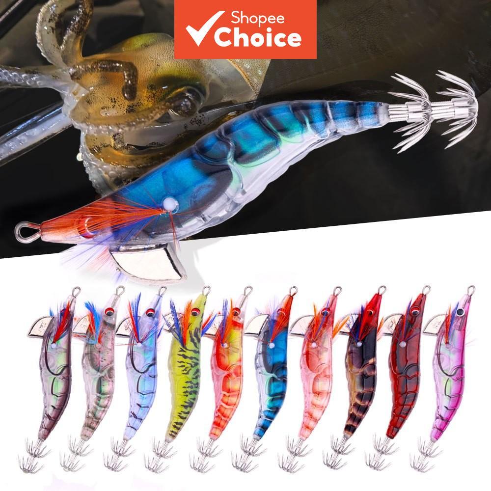 HENGJIA 1PC Isca de Lula Artificial Jig Isca de Lula Afundante Lenta Anzol de Lula Pesca no Mar para Polvo e Choco Isca