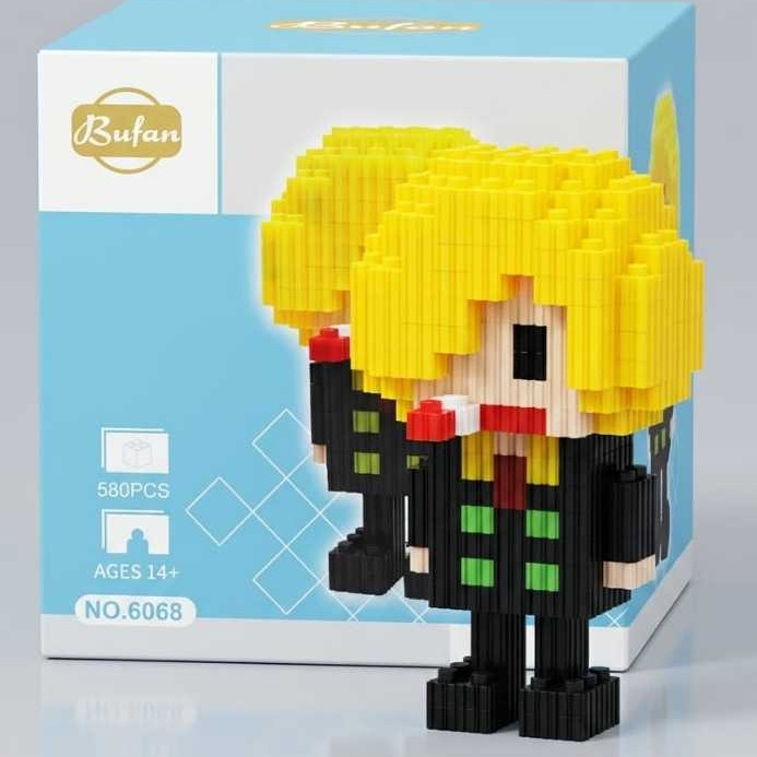 Nano Blocos De Montar 580 Peças Sanji One Piece Action Figure colecionavel estilo lego- Bufan