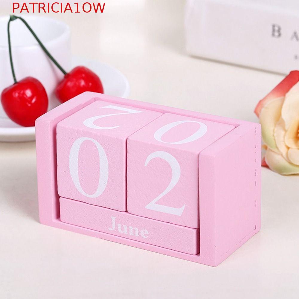 PATRICIA1OW Calendário De Blocos De Construção , Perpétuo De Exibição Do Mês Eternos
