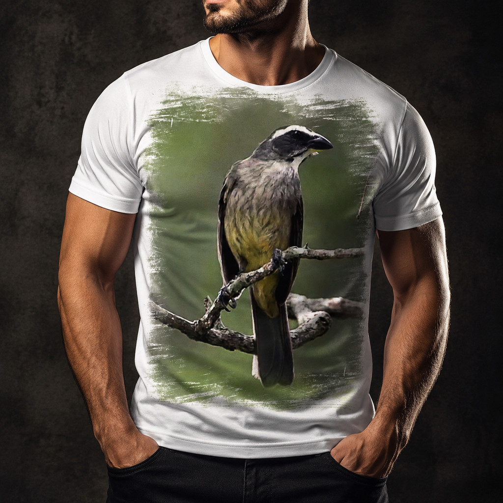 Camisa Camiseta Masculina Ave Pássaro Trinca Ferro 2