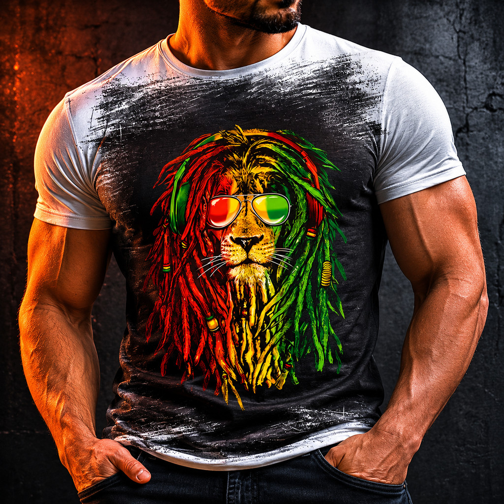 Camisa Camiseta Leão Reggae Jamaica Jah Óculos