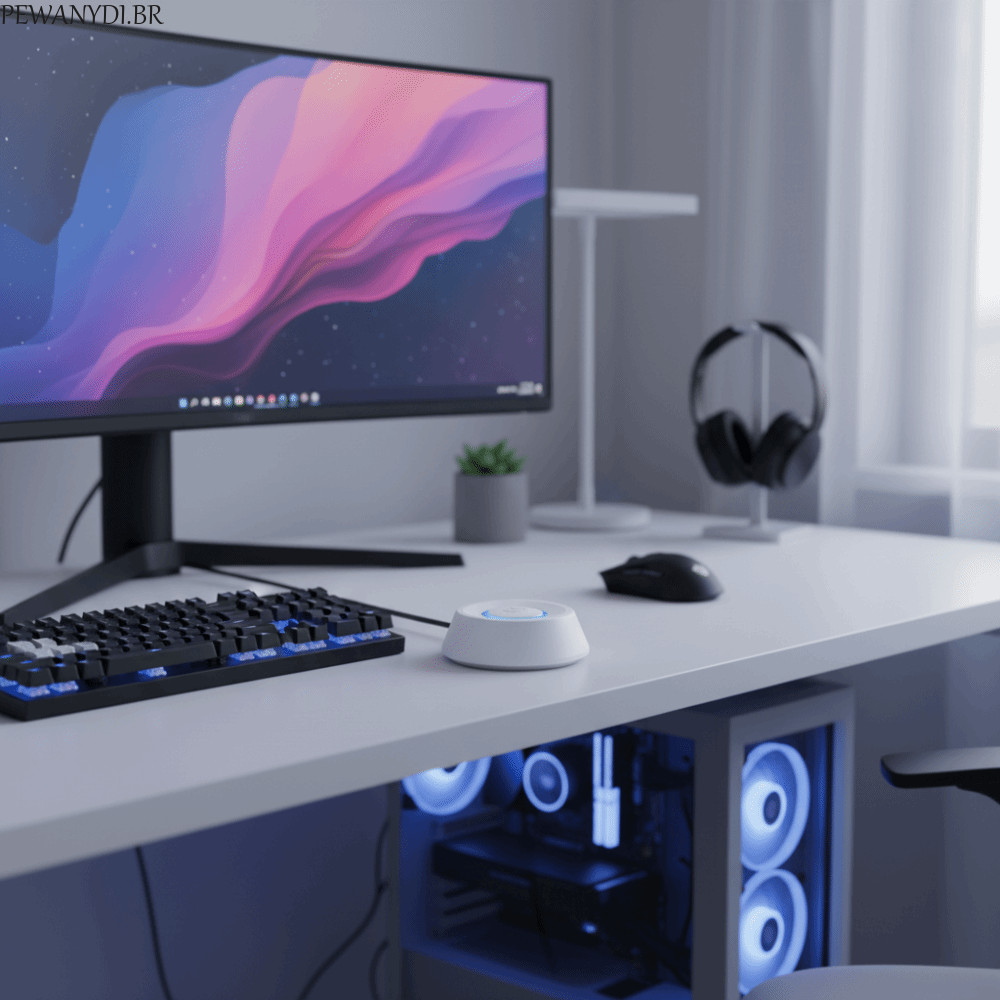 Interruptor Externo De Mesa PEWANYDI , Indicador LED , Cabo De 1.8 M , De Alimentação Para PC , Botão De Pressão