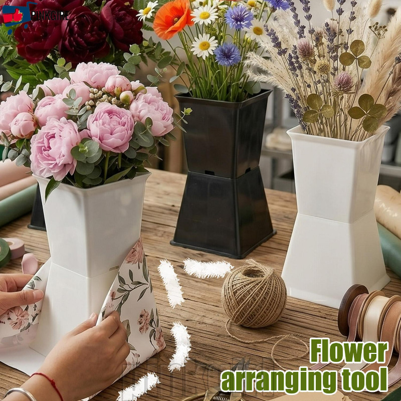 [Rdy Stk] Vaso De Plástico Em Formato De Ampulheta-Recipiente Para Arranjo De Flores-Ornamento Doméstico-Decoração De Sa