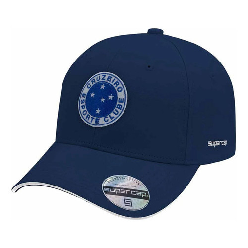 Boné Cruzeiro Bordado Frontal Lateral Dora Azul Supercap
